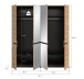 Kleiderschrank >Canu< in Basalt Grau / Artisan - 180x198x59cm (BxHxT)