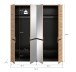 Kleiderschrank >Canu< in Basalt Grau / Artisan - 180x198x59cm (BxHxT)