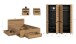 Schlafzimmer-Set >Canu< 4tlg. in Basalt Grau / Artisan