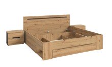 Bettgestell >Canu< in Basalt Grau / Artisan inkl....