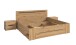 Bettgestell >Canu< in Basalt Grau / Artisan inkl. 2x Nachtkommode - 284x87x205cm (BxHxT)