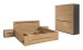 Schlafzimmer-Set >Canu< 4tlg. in Basalt Grau / Artisan
