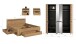 Schlafzimmer-Set >Canu< 4tlg. in Basalt Grau / Artisan