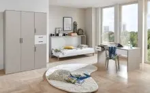 Drehtürenschrank >BAHAMAS< in SAHARAGRAU +...
