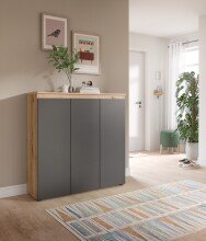 Highboard >Scarpa< in Evoke Oak / Anthrazit -...