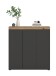 Highboard >Scarpa< in Evoke Oak / Anthrazit - 105x111x37cm (BxHxT)