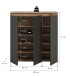 Highboard >Scarpa< in Evoke Oak / Anthrazit - 105x111x37cm (BxHxT)
