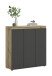 Highboard >Scarpa< in Evoke Oak / Anthrazit - 105x111x37cm (BxHxT)