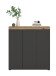 Highboard >Scarpa< in Evoke Oak / Anthrazit - 105x111x37cm (BxHxT)