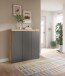 Highboard >Scarpa< in Evoke Oak / Anthrazit - 105x111x37cm (BxHxT)