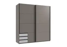 Schwebetürenschrank >BAHAMAS< in SAHARAGRAU +...