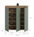 Highboard >Scarpa< in Evoke Oak / Smoke Green - 105x111x37cm (BxHxT)