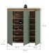Highboard >Scarpa< in Evoke Oak / Smoke Green - 105x111x37cm (BxHxT)