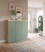 Highboard >Scarpa< in Evoke Oak / Smoke Green - 105x111x37cm (BxHxT)