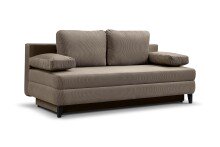 Schlafsofa >Sorto< in braun-beige, Cord - 200x91x100cm (BxHxT)
