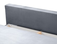 Schlafsofa >Sorto< in blau-grau, Cord - 200x91x100cm (BxHxT)