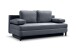 Schlafsofa >Sorto< in blau-grau, Cord - 200x91x100cm (BxHxT)