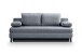 Schlafsofa >Sorto< in blau-grau, Cord - 200x91x100cm (BxHxT)