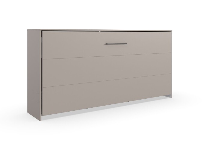 Schrankbett >BAHAMAS< Liegefläche 100x200cm, SAHARAGRAU - 212x105x43cm (BxHxT)