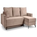 Ecksofa >Marti< in altrosa, Cord - 230x89x148cm...