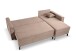 Ecksofa >Marti< in altrosa, Cord - 230x89x148cm (BxHxT)