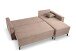 Ecksofa >Marti< in altrosa, Cord - 230x89x148cm (BxHxT)