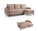 Ecksofa >Marti< in altrosa, Cord - 230x89x148cm (BxHxT)