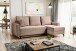 Ecksofa >Marti< in altrosa, Cord - 230x89x148cm (BxHxT)