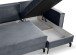 Ecksofa >Marti< in blau-grau, Cord - 230x89x148cm (BxHxT)