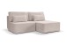 Ecksofa >Amsterix< in grau-beige, Cord - 213x95x158cm (BxHxT)
