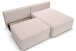 Ecksofa >Amsterix< in grau-beige, Cord - 213x95x158cm (BxHxT)