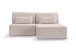 Ecksofa >Amsterix< in grau-beige, Cord - 213x95x158cm (BxHxT)