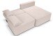 Ecksofa >Amsterix< in grau-beige, Cord - 213x95x158cm (BxHxT)