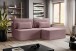 Ecksofa >Amsterix< in altrosa, Cord - 213x95x158cm (BxHxT)
