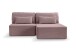 Ecksofa >Amsterix< in altrosa, Cord - 213x95x158cm (BxHxT)