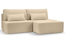 Ecksofa >Amsterix< in beige, Boucle - 213x95x158cm (BxHxT)