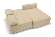 Ecksofa >Amsterix< in beige, Boucle - 213x95x158cm (BxHxT)