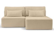 Ecksofa >Amsterix< in beige, Boucle - 213x95x158cm (BxHxT)
