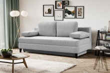 Schlafsofa >Sorto< in hellgrau, Cord - 200x91x100cm...