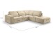 Ecksofa >Lux< in beige, Webstoff - 305x90x281cm (BxHxT)