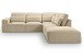 Ecksofa >Lux< in beige, Webstoff - 305x90x281cm (BxHxT)