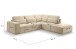 Ecksofa >Lux< in beige, Webstoff - 305x90x281cm (BxHxT)