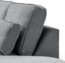 Ecksofa >Lux< in grau, Webstoff - 305x90x281cm (BxHxT)