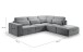 Ecksofa >Lux< in grau, Webstoff - 305x90x281cm (BxHxT)