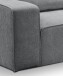Ecksofa >Lux< in grau, Webstoff - 305x90x281cm (BxHxT)