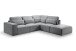 Ecksofa >Lux< in grau, Webstoff - 305x90x281cm (BxHxT)