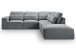 Ecksofa >Lux< in grau, Webstoff - 305x90x281cm (BxHxT)