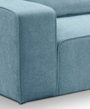 Ecksofa >Lux< in hellblau, Webstoff - 305x90x281cm (BxHxT)