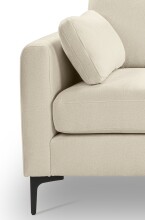 3,5-Sitzer >Venti< in creme, Webstoff - 225x92x97cm (BxHxT)