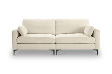 3,5-Sitzer >Venti< in creme, Webstoff - 225x92x97cm (BxHxT)
